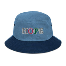 Load image into Gallery viewer, HOPE Denim bucket hat
