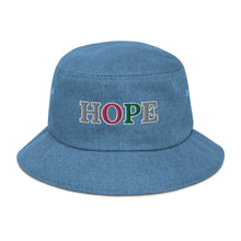 Load image into Gallery viewer, HOPE Denim bucket hat
