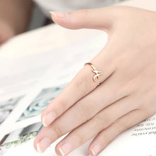 Load image into Gallery viewer, Initial Personalized Birthstone Name Ring Rose Gold Plated Silver
