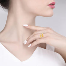 Load image into Gallery viewer, Custom Name Hug Rings Love Hugging Hand Stackable Ring Open Ring Gift
