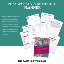 Load image into Gallery viewer, 2023 Weekly &amp; Monthly Planner
