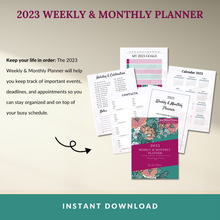 Load image into Gallery viewer, 2023 Weekly &amp; Monthly Planner

