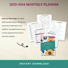 Load image into Gallery viewer, 2023-2024 Monthly Planner
