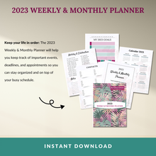 Load image into Gallery viewer, 2023 Weekly &amp; Monthly Planner
