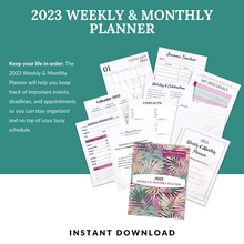 Load image into Gallery viewer, 2023 Weekly &amp; Monthly Planner
