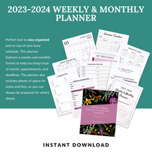 Load image into Gallery viewer, 2023-2024 Weekly &amp; Monthly Planner
