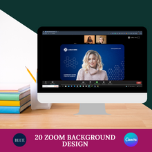 Load image into Gallery viewer, Zoom Background - Blue
