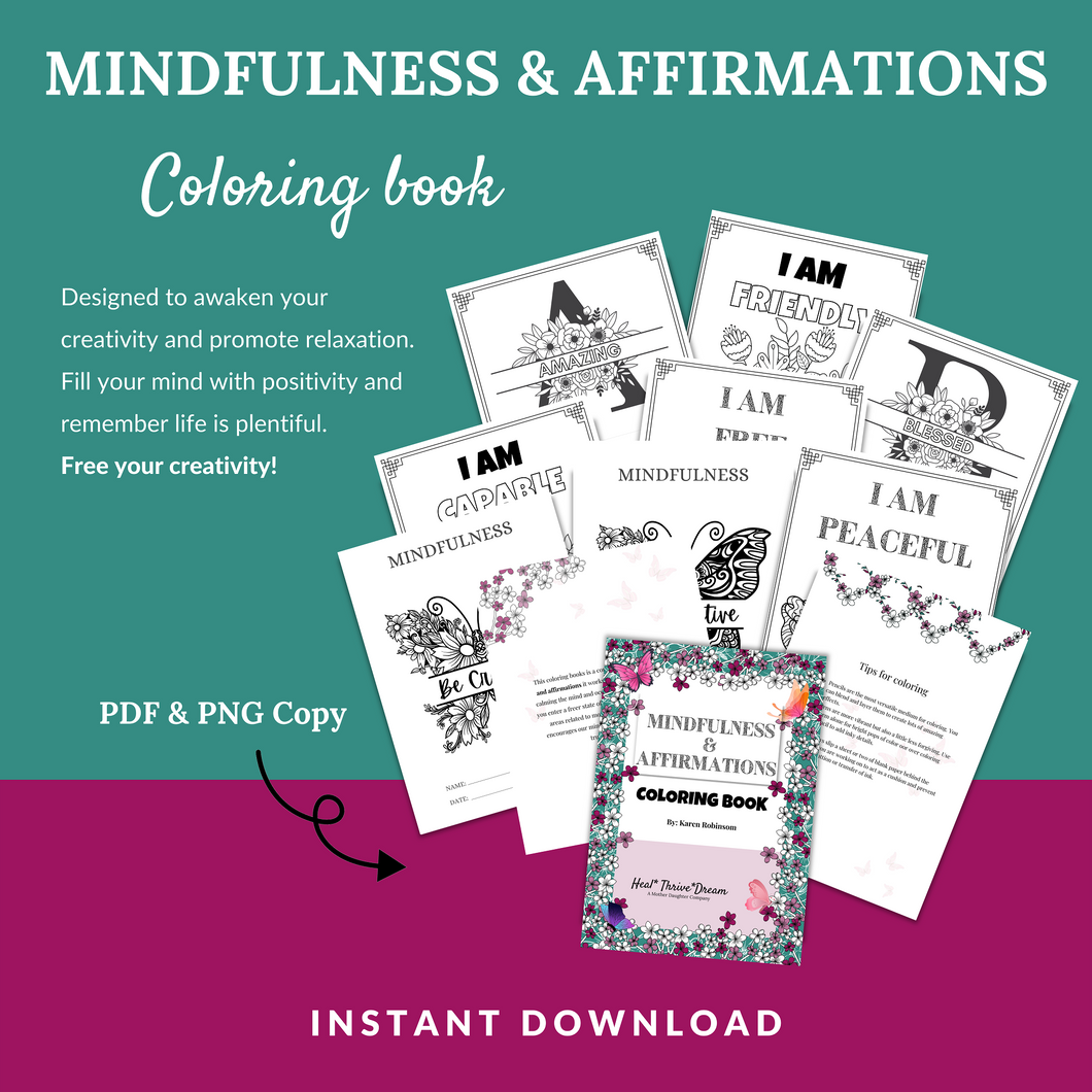 Mindfulness & Affirmations Coloring Book