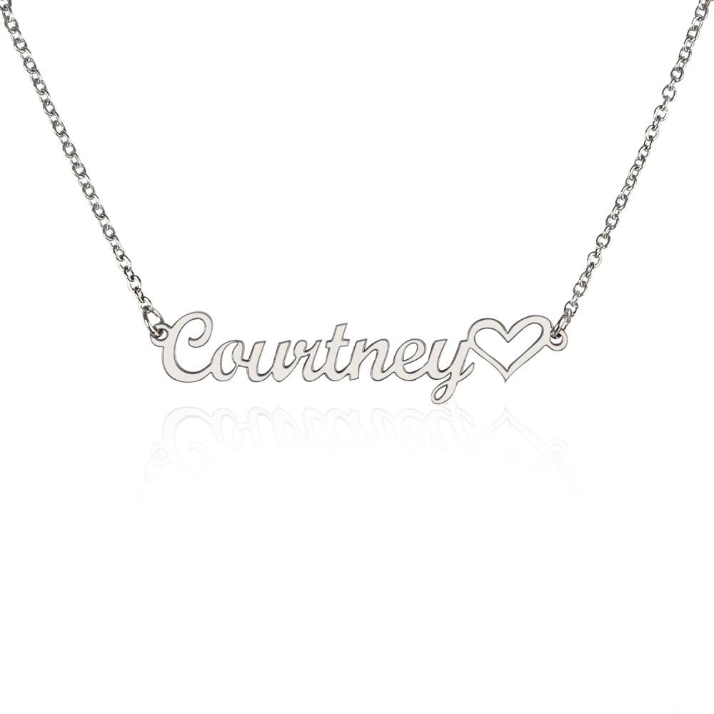 Name necklace with heart