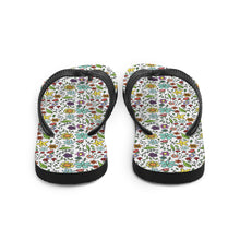 Load image into Gallery viewer, Colored Flowers Flip-Flops
