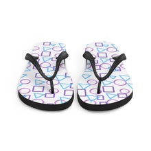 Load image into Gallery viewer, Jumbled Shapes Flip-Flops
