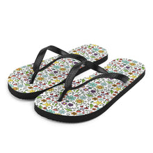 Load image into Gallery viewer, Colored Flowers Flip-Flops
