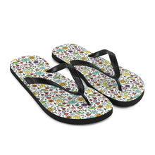 Load image into Gallery viewer, Colored Flowers Flip-Flops
