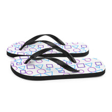 Load image into Gallery viewer, Jumbled Shapes Flip-Flops
