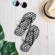 Load image into Gallery viewer, Grey Abstract Flip-Flops
