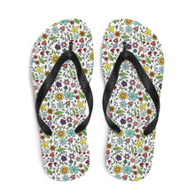 Load image into Gallery viewer, Colored Flowers Flip-Flops
