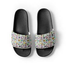 Load image into Gallery viewer, Colored Flowers Women&#39;s slides
