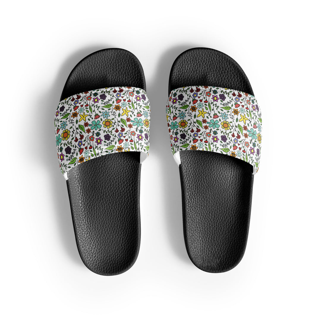 Colored Flowers Women's slides