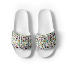 Load image into Gallery viewer, Colored Flowers Women&#39;s slides
